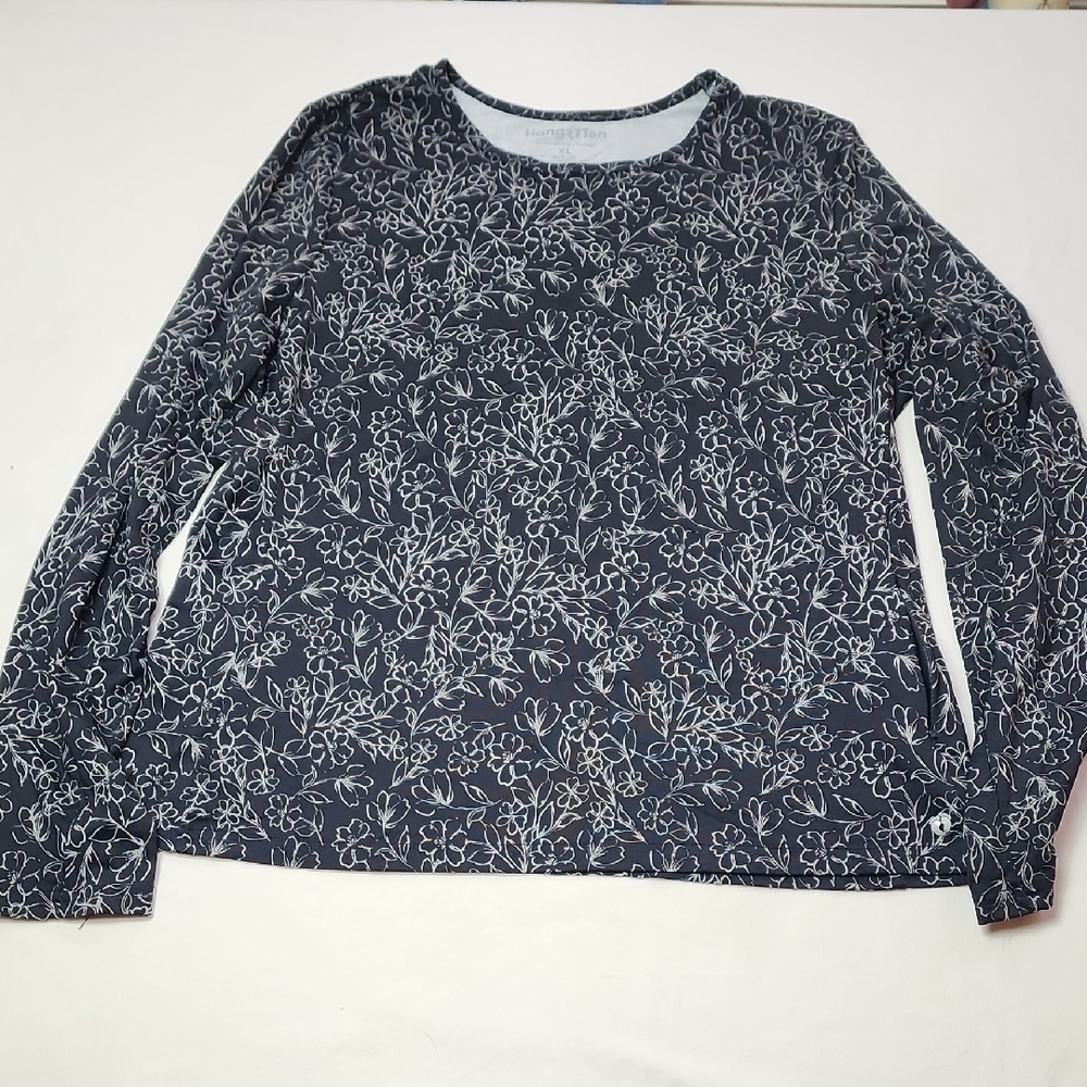 Hang Ten XL UV Protection 50+ Floral Print Long Sleeve Top